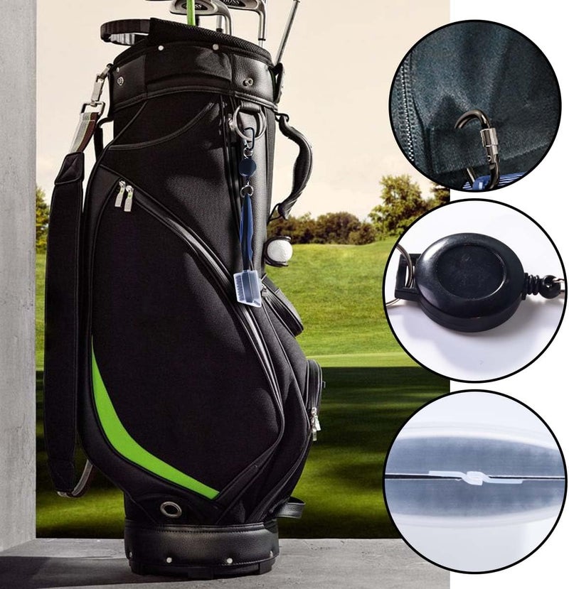 OBTANIM 2 Pack Golf Club Brush Groove Cleaner Tools with Retractable Zip-line Aluminum Carabiner for Golf Club Bag Accessories - Image 5